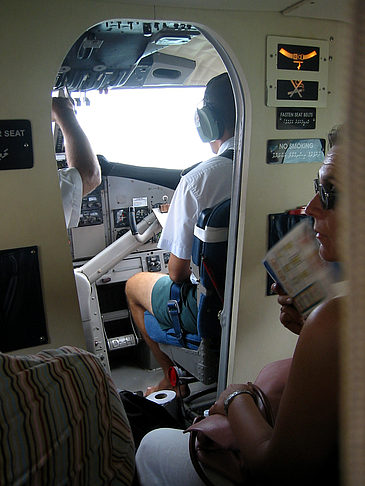 Cockpit des Wasserflugzeugs - Malediven