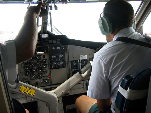 Cockpit des Wasserflugzeugs - Malediven